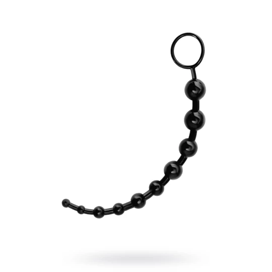 Анальная цепочка by TOYFA, черная, 31 см, Ø 2,3 см