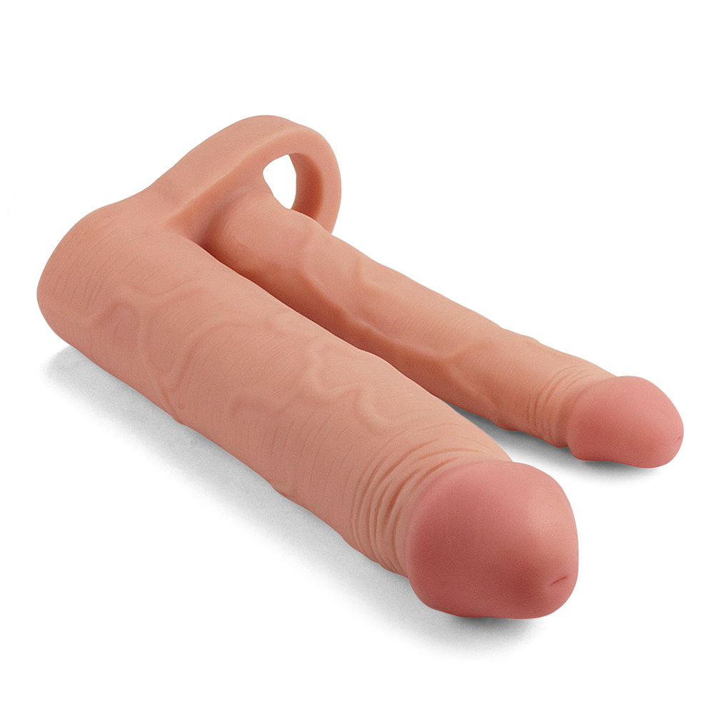 Насадка на член для двойного проникновения - Pleasure X Tender Double Penis Sleeve
