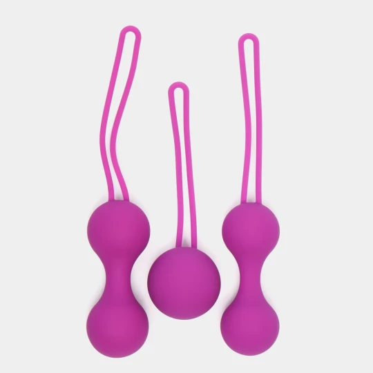 Новинка Тренажеры Кегеля, вагинальные шарики, набор из 3 шт, фиолетовые
