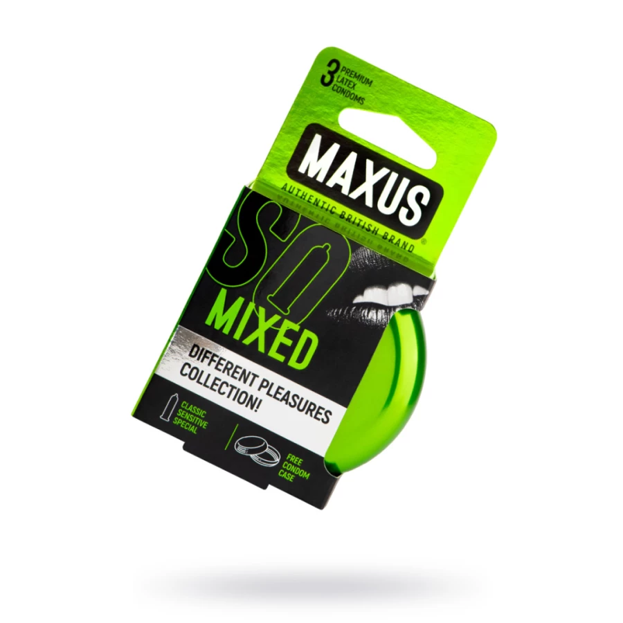 Презервативы Maxus, набор, латекс, железный кейс, 18 см, 5,3 см, 3 шт.