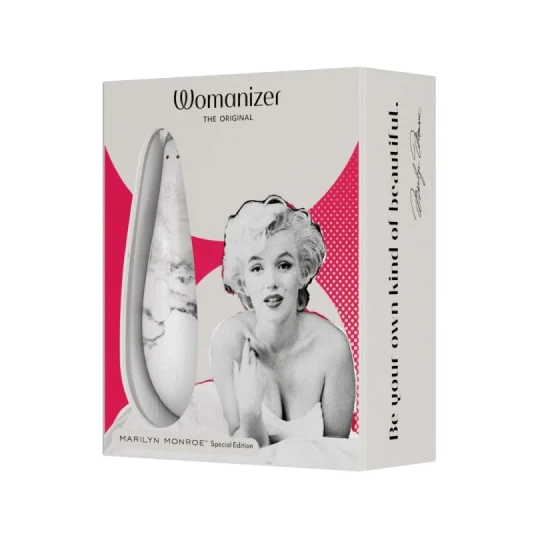 Womanizer Стимулятор бесконтактный клиторальный Marilyn Monroe Special Edition, white marble