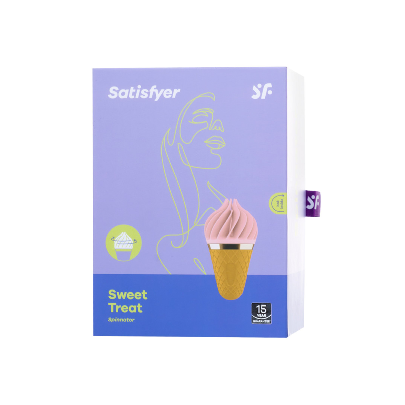 Вибромассажер Satisfyer layons Sweet Treat , силикон, розовый, 10,4 см.