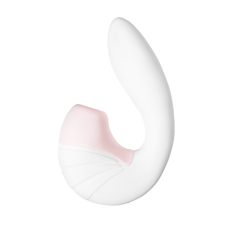 Вибратор Satisfyer Supernova, с вакуум-волновым стимулятором, силикон, белый, 16,9 см