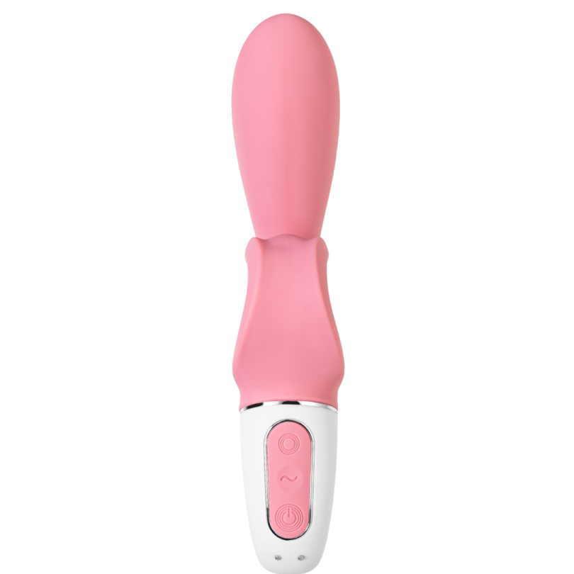 Нереалистичный вибратор Satisfyer Hug me Connect App, силикон, розовый, 20,5 см