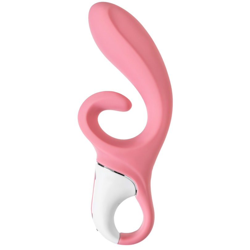 Нереалистичный вибратор Satisfyer Hug me Connect App, силикон, розовый, 20,5 см