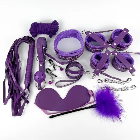 Набор БДСМ фиолетовый (11 предметов)
